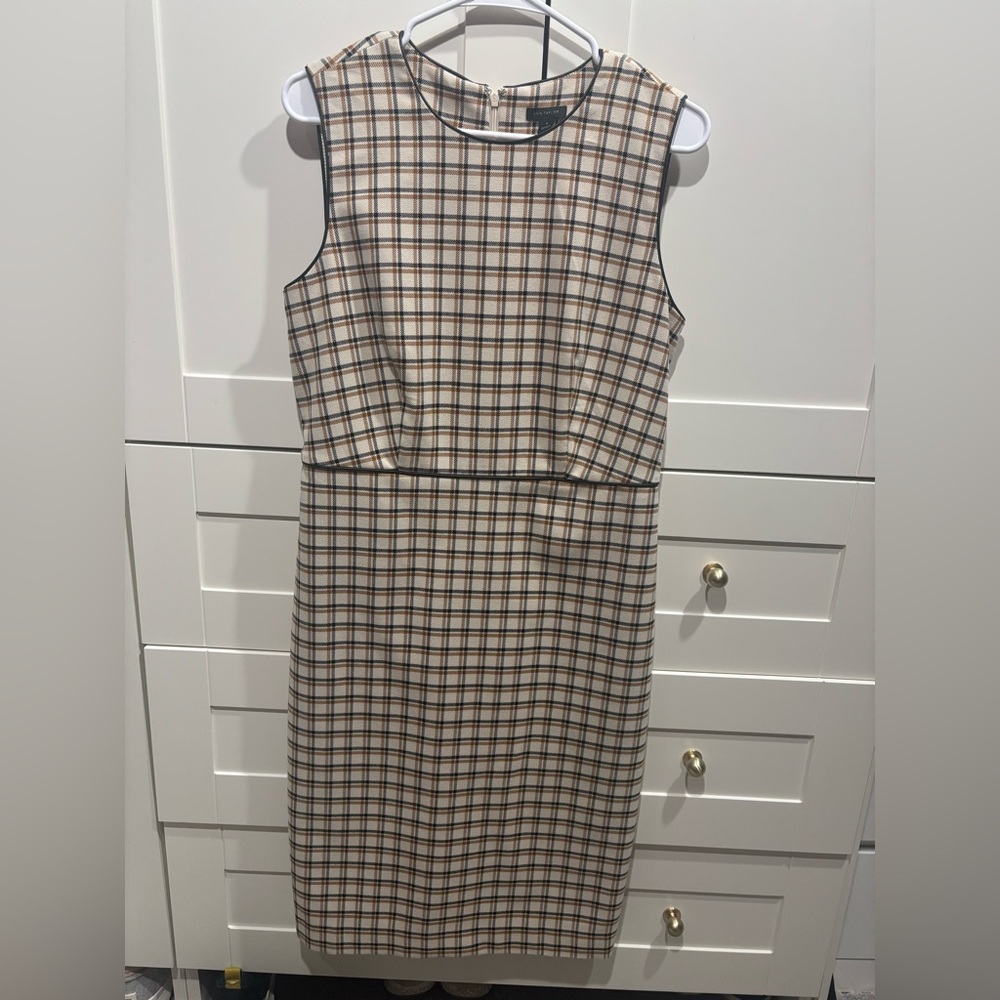 Ann Taylor Plaid Sleeveless Dress